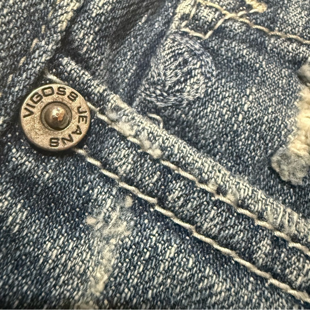 VIGOSS 🔥 Women’s Mid-Rise Distressed Bootcut Jeans 👖 Size 13 ✨ - Picture 10 of 15
